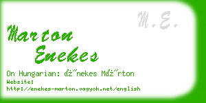 marton enekes business card